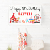 Banderoles Festival de cirque du Carnaval de Cute Anniversair (En situation)