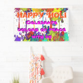 Banderoles Festival de HOLI de couleurs - éclabousse + vos (En situation)