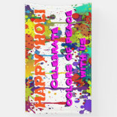 Banderoles Festival de HOLI de couleurs - éclabousse + vos (Vertical)