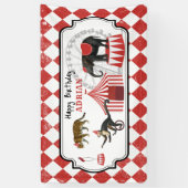 Banderoles Festival du Carnaval Thème Animaux Grand Top Anniv (Vertical)