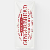 Banderoles Festive Mme Claus Pain d'épices commerce de boulan (Vertical)