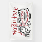 Banderoles Festive North Pole Vendeurs de bar à cacao chaud (Verticale)