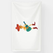 Banderoles Festive Skeleton Guitar Player (Vertical)