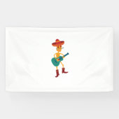 Banderoles Festive Skeleton Guitar Player (Horizontal)