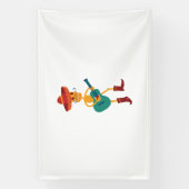 Banderoles Festive Skeleton Guitar Player (Verticale)