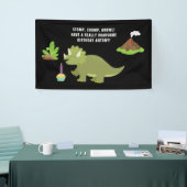 Banderoles Fête à thème Dinosaure 1er Anniversaire noir et bl (Salon professionnel)