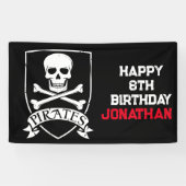 Banderoles Fête crânienne de pirates célèbres (Horizontal)