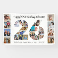 Fête d'anniversaire 26 ans Collage de photos numér