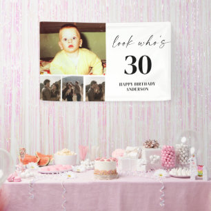 Banderoles Fête d'anniversaire 30 ans 4 Collage photo
