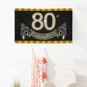 Banderoles Fête d'anniversaire 80 ans (En situation)