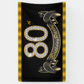 Banderoles Fête d'anniversaire 80 ans (Vertical)