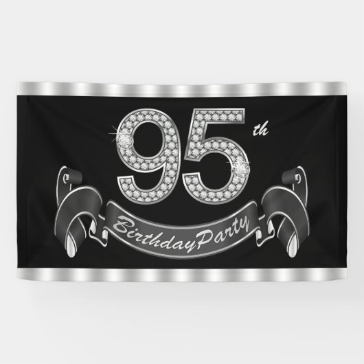Banderoles Fête d'anniversaire 95 ans (Horizontal)