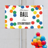 Banderoles Fête d'anniversaire à la balle colorée