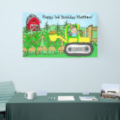 Banderoles Fête d'anniversaire à thème de la ferme pour garço (Salon professionnel)