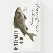 Banderoles Fête d'anniversaire à thème de pêche (Vertical)