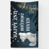 Banderoles Fête d'anniversaire à thème du petit loup (Vertical)