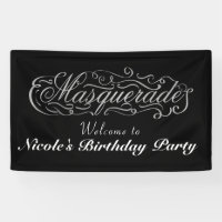 Fête d'anniversaire argent et masque de toute coul