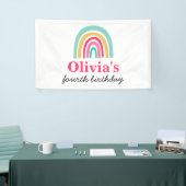 Banderoles Fête d'anniversaire aux couleurs vives Rainbow (Salon professionnel)