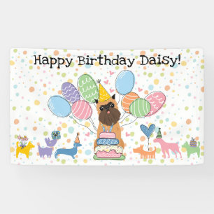 Banderoles Fête d'anniversaire Belge Brussels Griffon aux ore