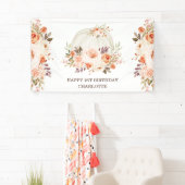 Banderoles Fête d'anniversaire Boho automne floral citrouille (En situation)