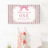 Banderoles Fête d'anniversaire de 1 an pour une fille (En situation)