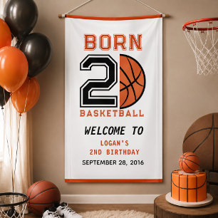 Banderoles Fête d'anniversaire de 2 ans de Basketball Born 2