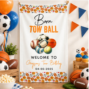 Banderoles Fête d'anniversaire de 2 ans sur le thème du sport