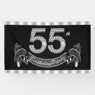 Banderoles Fête d'anniversaire de 55 ans