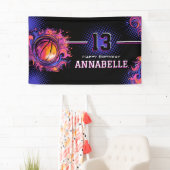 Banderoles Fête d'anniversaire de basket-ball (En situation)