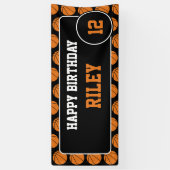 Banderoles Fête d'anniversaire de basket-ball (Vertical)