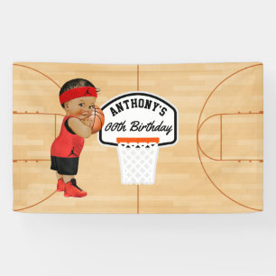 Banderoles Fête d'anniversaire de basket-ball personnalisée