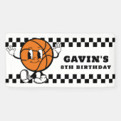 Banderoles Fête d'anniversaire de basket-ball sur mesure Viny (Horizontal)
