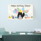 Banderoles Fête d'anniversaire de chat persan noir à poils lo (Salon professionnel)