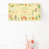 Banderoles fête d'anniversaire de chats et fleurs mégalithiqu (Insitu)