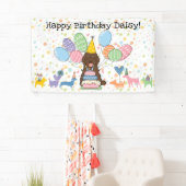 Banderoles Fête d'anniversaire de chien Cockapoo Cavapoo au c (En situation)