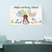 Banderoles Fête d'anniversaire de chien Cockapoo Cavapoo au c (Salon professionnel)