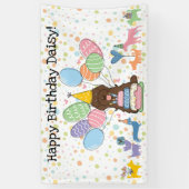 Banderoles Fête d'anniversaire de chien Cockapoo Cavapoo au c (Vertical)