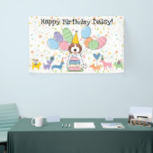 Banderoles Fête d'anniversaire de chien Cockapoo Cavapoo marr (Salon professionnel)