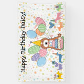 Banderoles Fête d'anniversaire de chien Cockapoo Cavapoo roug (Vertical)