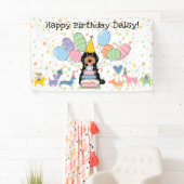 Banderoles Fête d'anniversaire de chien Cockapoo Cavapoo tric (En situation)