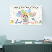 Banderoles Fête d'anniversaire de Cockapoo Cavapoo merle marr (Salon professionnel)