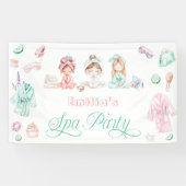 Banderoles Fête d'anniversaire de fille de Spa (Horizontal)