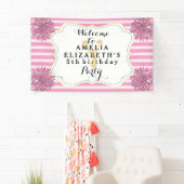 Banderoles Fête d'anniversaire de fille d'or du rose | de (En situation)