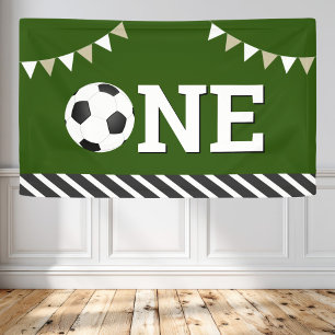 Banderoles Fête d'anniversaire de foot 1 an