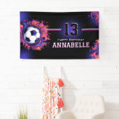 Banderoles Fête d'anniversaire de football (En situation)