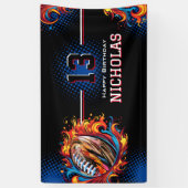 Banderoles Fête d'anniversaire de football (Vertical)