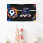 Banderoles Fête d'anniversaire de football (En situation)