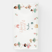 Banderoles Fête d'anniversaire de la danse et de la fillette (Verticale)