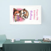 Banderoles Fête d'anniversaire de la fille à thème Otter (Salon professionnel)