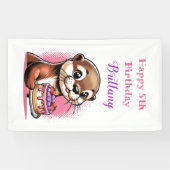 Banderoles Fête d'anniversaire de la fille à thème Otter (Horizontal)